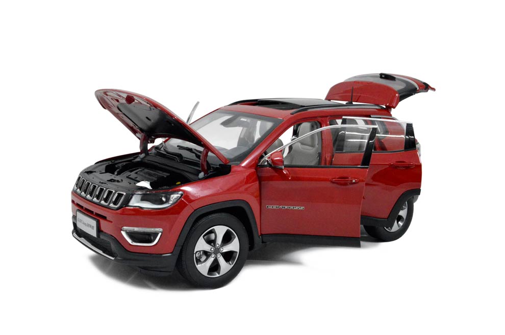 1/18 1:18 Scale Jeep Compass 2017 Red Diecast Model Car Paudimodel 