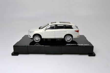 SMALL GIFT!!!!!!!!!!! Car Model Set Infiniti QX60 1:64 White & Blue 2 pcs 
